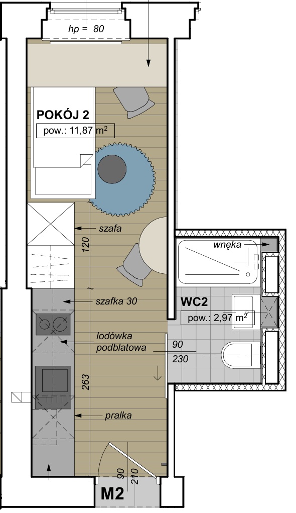 Plan kawalerki